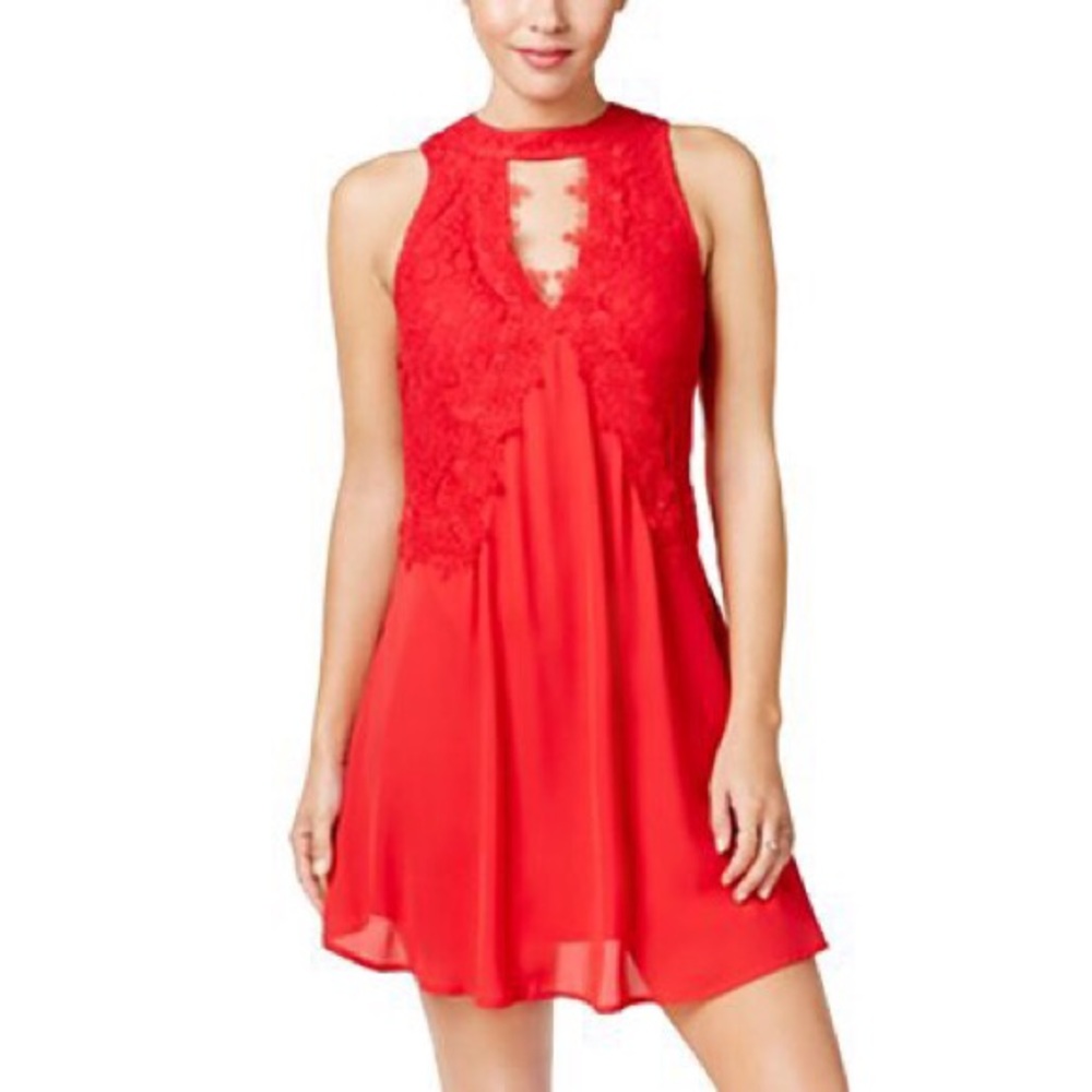 Snow White Red Lace Choker Dress Size XS